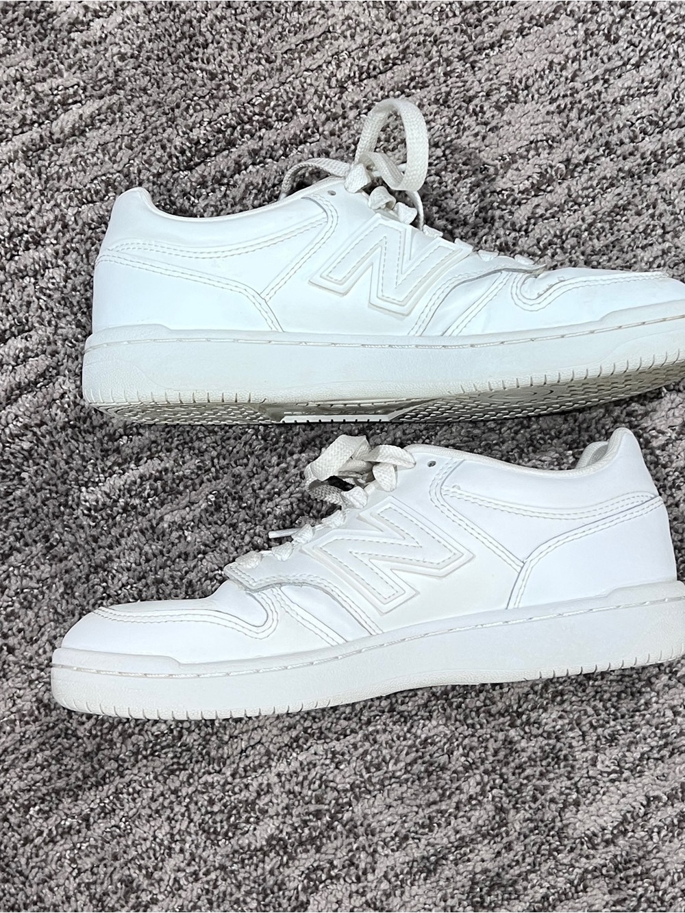 New Balance Kids White Low-Top Sneakers